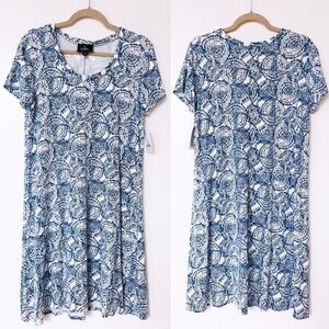 A-Line Hawaii - Printed Short Sleeve Dress